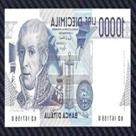 10000 lire banconota usato