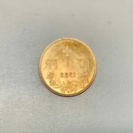 moneta 10 franchi oro 1922 usato