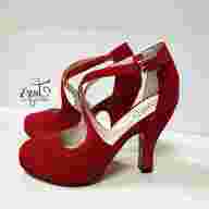 scarpa rossa camoscio usato