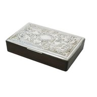 scatola argento legno usato