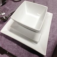 piatti quadrati bianchi usato