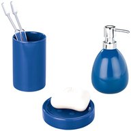 set accessori bagno blu usato