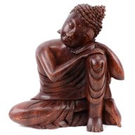 buddha legno pensatore usato