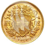 20 franchi oro 1947 usato