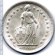 moneta 2 franchi svizzeri usato