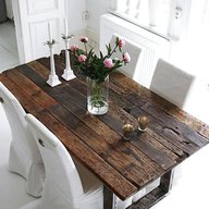 rustico tavolo sedie legno massello usato