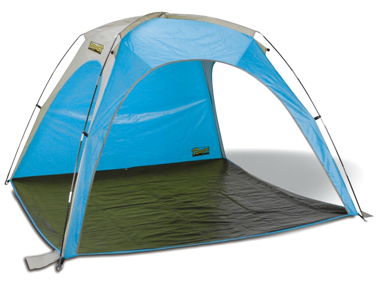 XXL Tenda Campeggio 4-6 Persone Posti Tendone Camping Famiglia Blu Grigio 