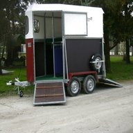trailer trasporto 2 cavalli vetroresina usato
