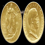 100 lire oro vittorio usato
